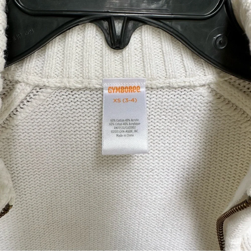 Gymboree Kids Cable Knit Full Zip Sweater EUC